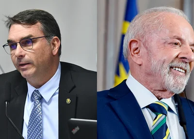 Flávio Bolsonaro e Lula