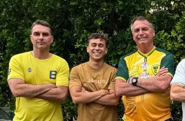 Flávio Bolsonaro, Nikolas Ferreira e Jair Bolsonaro