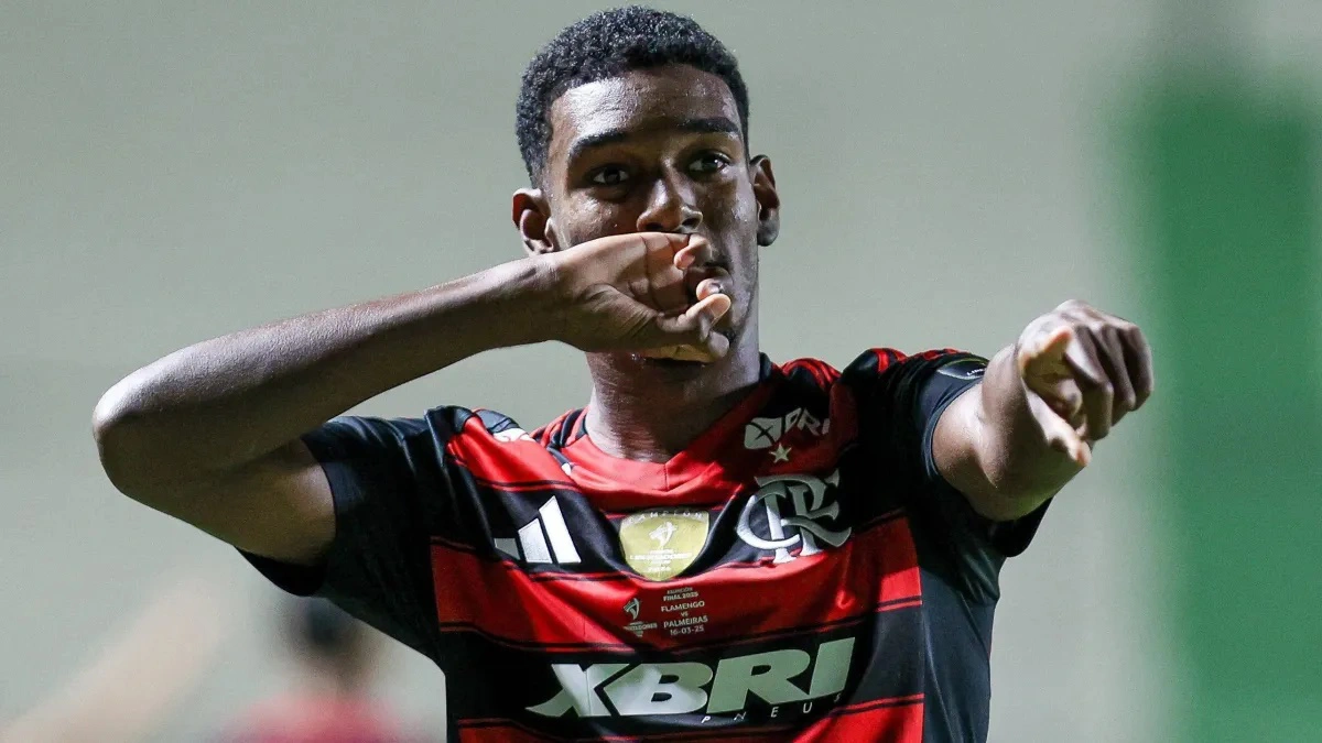 Gol do Flamengo na final da Libertadores Sub-20 contra o Palmeiras