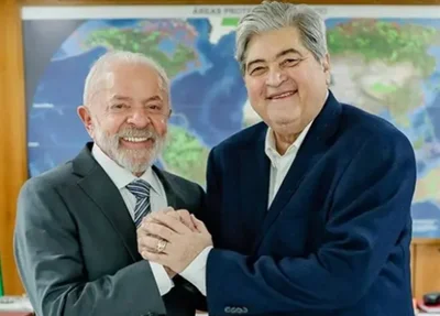 José Luiz Datena ao lado do Presidente Luiz Inácio Lula da Silva