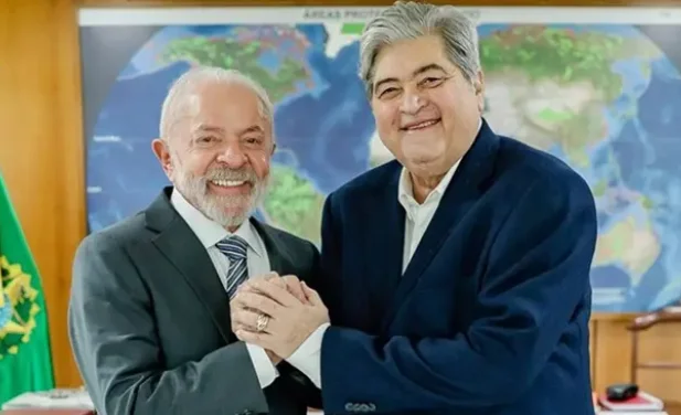 José Luiz Datena ao lado do Presidente Luiz Inácio Lula da Silva