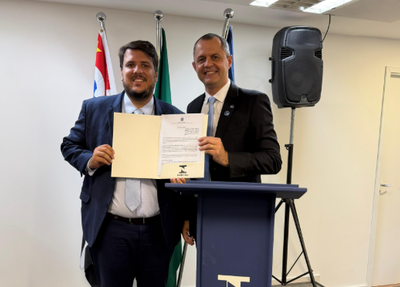 Júnior Macedo renova convênio com INMETRO por mais cinco anos e participa de inauguração da primeira Delegacia Cibernética do país