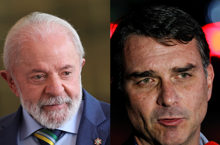 Lula e Flávio Bolsonaro