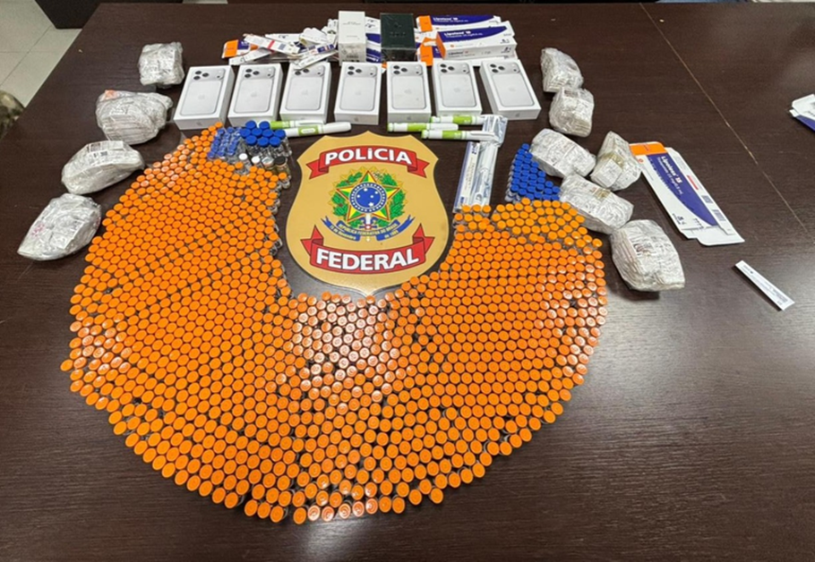 Material apreendido durante ação da PF em Fortaleza