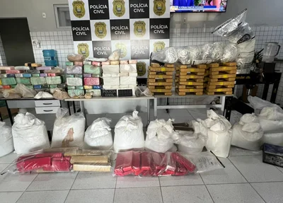 Material apreendido durante operação nas cidades de Parnaíba e Bom Princípio
