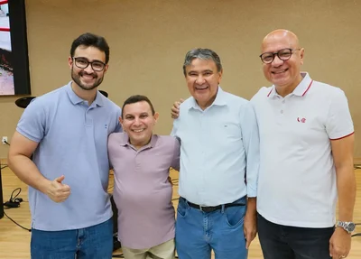 Ministro Wellington Dias, Vinícius Dias, Mauro Eduardo e Franzé Silva