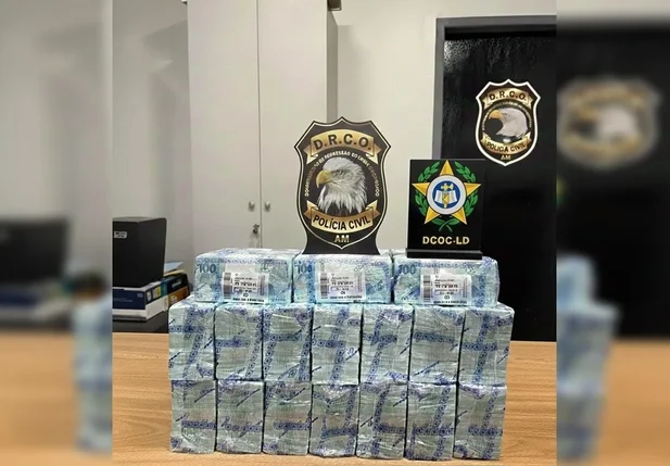 Montante apreendido durante a ação.