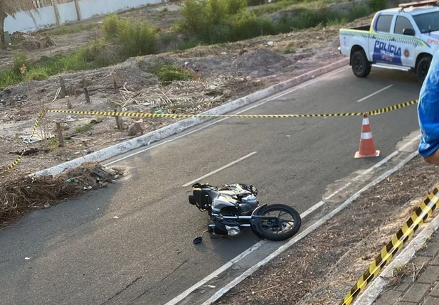 Motocicleta utilizada na fuga da dupla