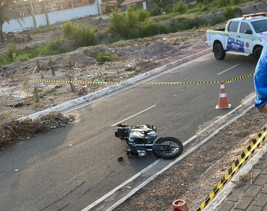 Motocicleta utilizada na fuga da dupla
