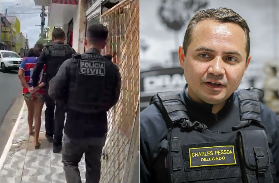 Mulher é presa acusada de compartilhar ameaças de morte ao delegado Charles Pessoa