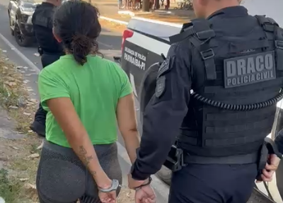 Mulher presa durante operação