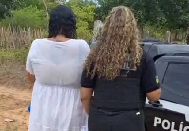 Mulher presa pela Polícia Civil de Altos