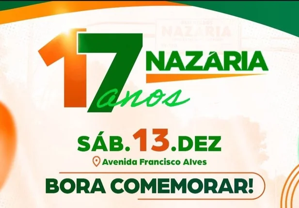 Nazária celebra 17 anos com grande festa neste sábado (13)