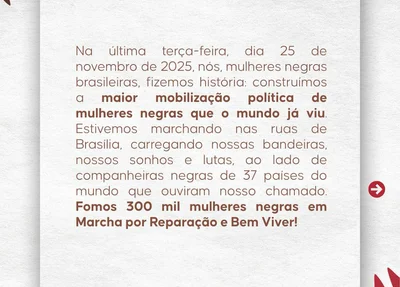 Nota oficial do Comitê Nacional da Marcha das Mulheres Negras por Reparação e Bem Viver