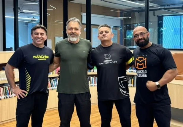 Os professores e proprietários de academias pioneiras do PI: Ricardo Paraguassu, Eugênio Fortes, Demóstenes Ribeiro e Marcelo Bezerra