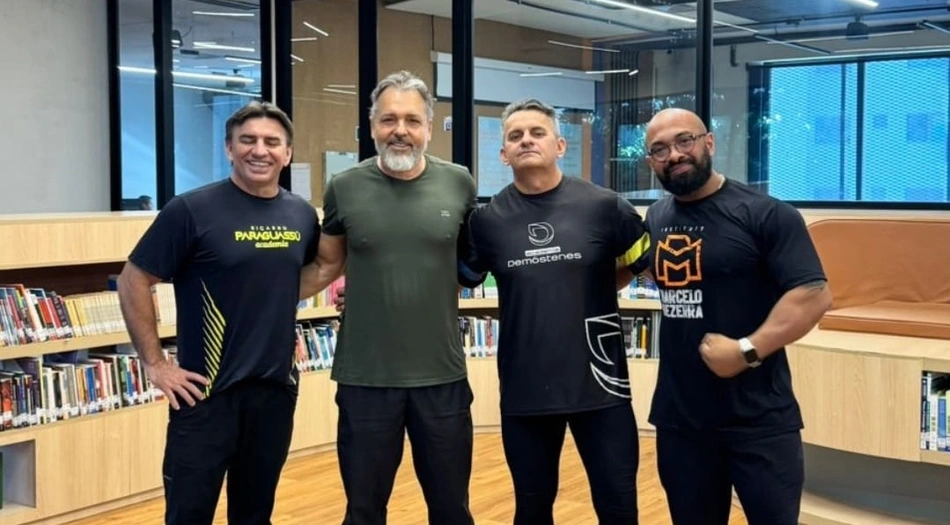 Os professores e proprietários de academias pioneiras do PI: Ricardo Paraguassu, Eugênio Fortes, Demóstenes Ribeiro e Marcelo Bezerra