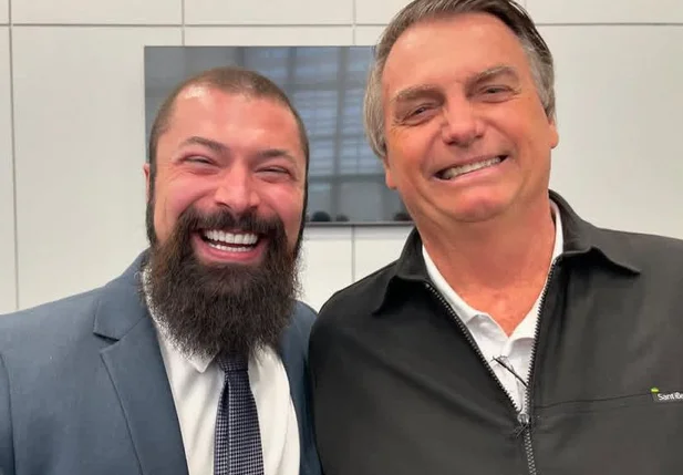 Paulo Bilynskyj (PL-SP) e o ex-presidente Jair Bolsonaro