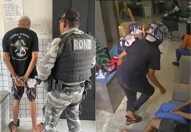 Polícia Militar prende acusado de roubar salão de beleza em Teresina