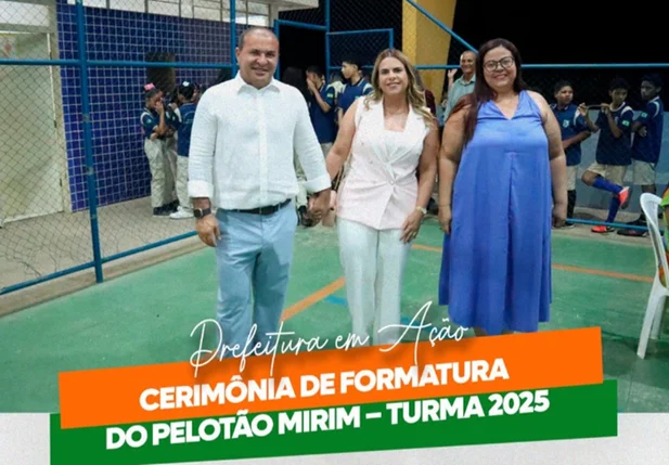 Prefeito Adelmo da Cincal participou da formatura do Pelotão Mirim