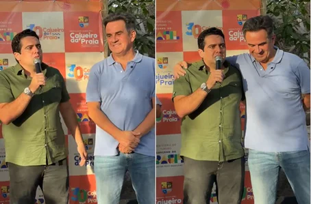 Prefeito de Cajueiro da Praia, Felipe Ribeiro e senador Ciro Nogueira