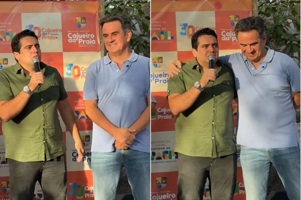 Prefeito de Cajueiro da Praia, Felipe Ribeiro e senador Ciro Nogueira