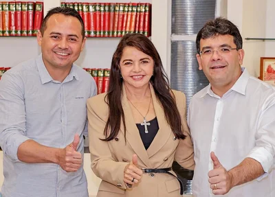Presidente estadual do Partido Verde Teresa Britto e delegado Charles Pessoa