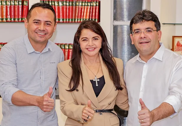Presidente estadual do Partido Verde Teresa Britto e delegado Charles Pessoa