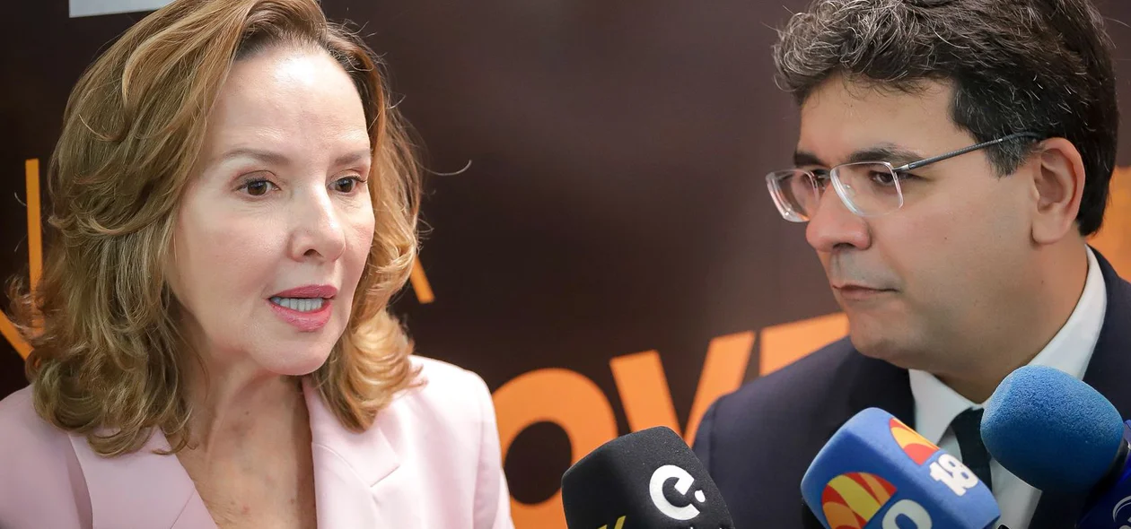 Procuradora Cláudia Seabra e o governador Rafael Fonteles