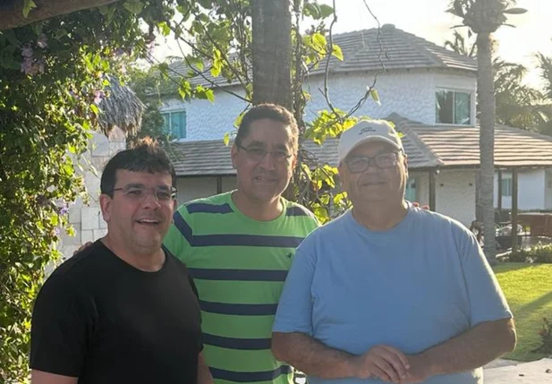 Rafael Fonteles, André Baía e Flávio Dino