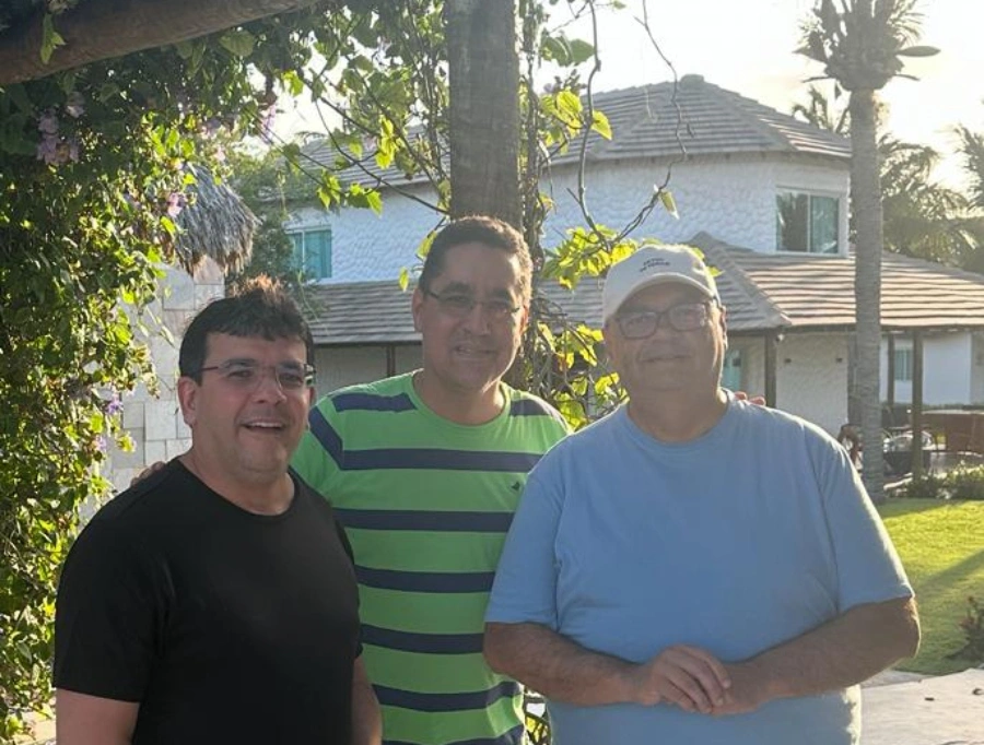 Rafael Fonteles, André Baía e Flávio Dino