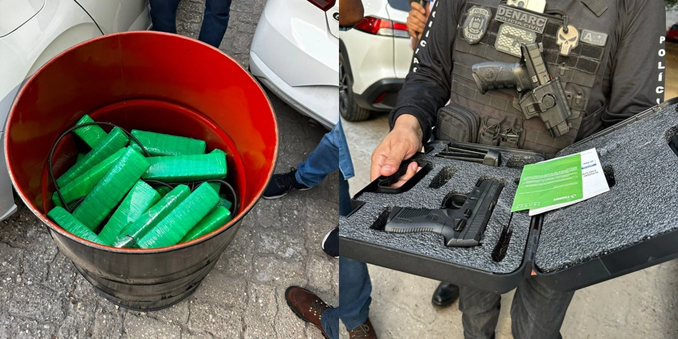 Tabletes de maconha apreendidos pela polícia