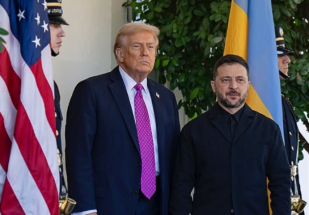 Trump e Zelensky em reunião na Casa Branca