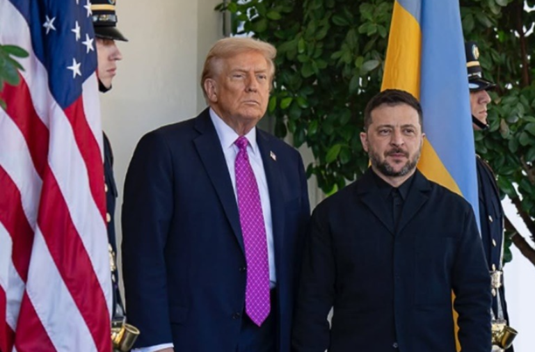 Trump e Zelensky em reunião na Casa Branca