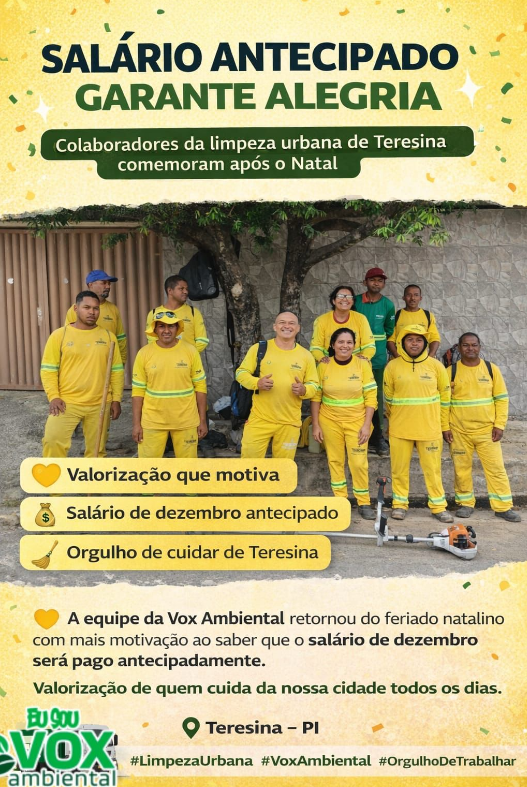 Vox Ambiental antecipa salário de dezembro e reforça valorização de seus colaboradores