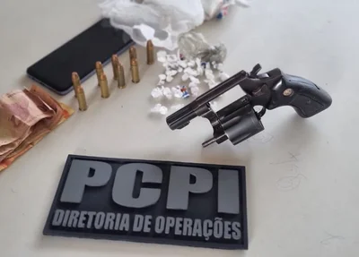 Arma de fogo e entorpecentes apreendidos no Planalto Ininga