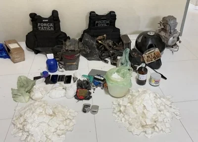 Drogas apreendidas em casa na cidade de Valença do Piauí