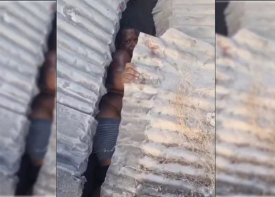 Ladrão ficou preso no galpão ao tentar fugir da polícia