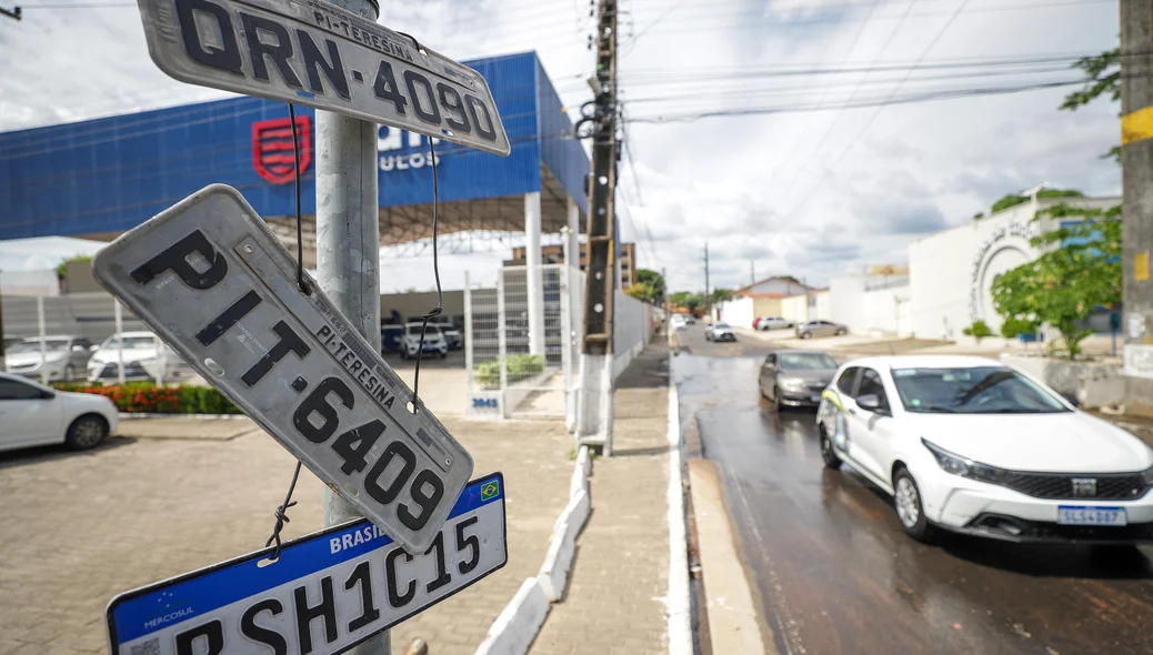 Local já coleciona placas de veículos perdidos