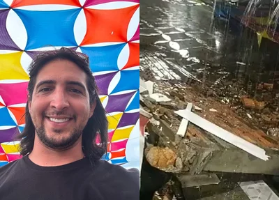 Marquise cai e deixa suplente de vereador ferido