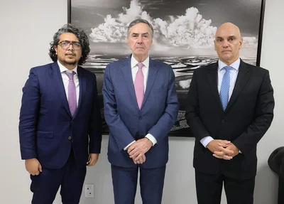 Pedro Vaca, Luís Roberto Barroso e Alexandre de Moraes