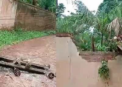Poste cai no povoado Baixão dos Carlos