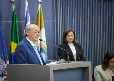 Prefeito Sílvio Mendes em seu discurso