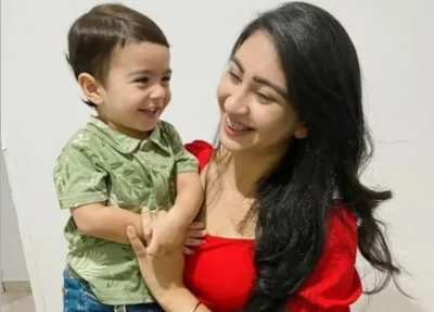 Salomão Rodrigues Faustino com sua mãe