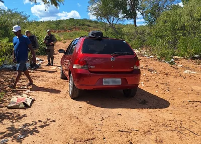 Carro da vítima do assalto em Jaicós