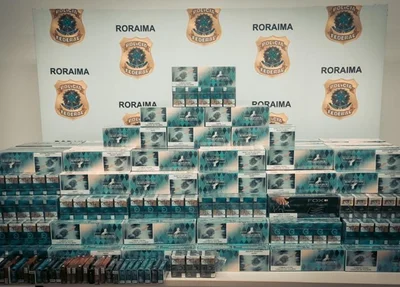 Cigarro contrabandeado apreendido pela PF em Boa Vista