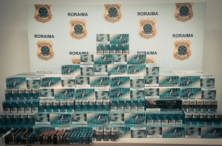 Cigarro contrabandeado apreendido pela PF em Boa Vista