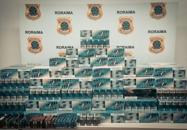 Cigarro contrabandeado apreendido pela PF em Boa Vista