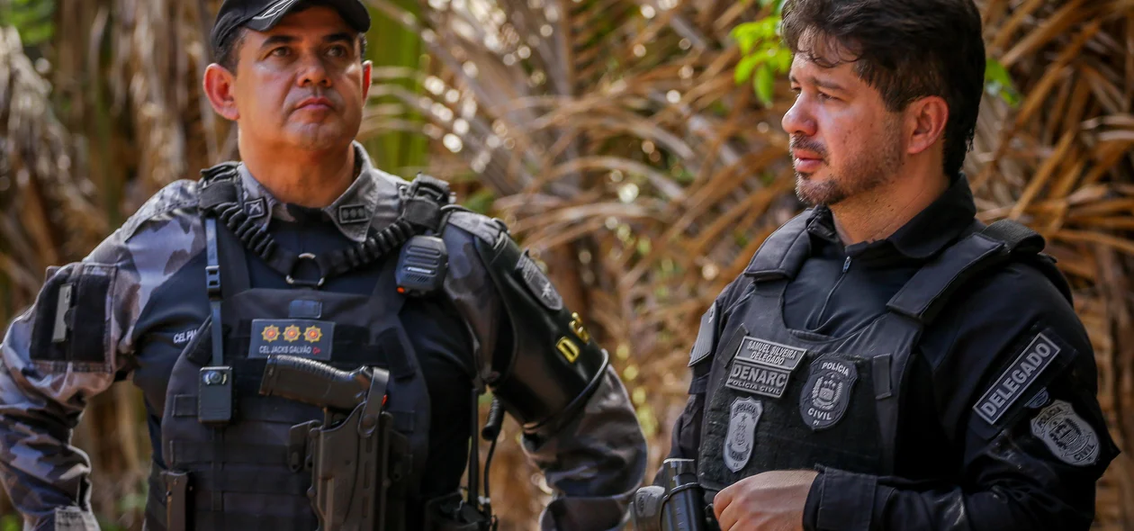 Coronel Jacks Galvão e Delegado Samuel Silveira