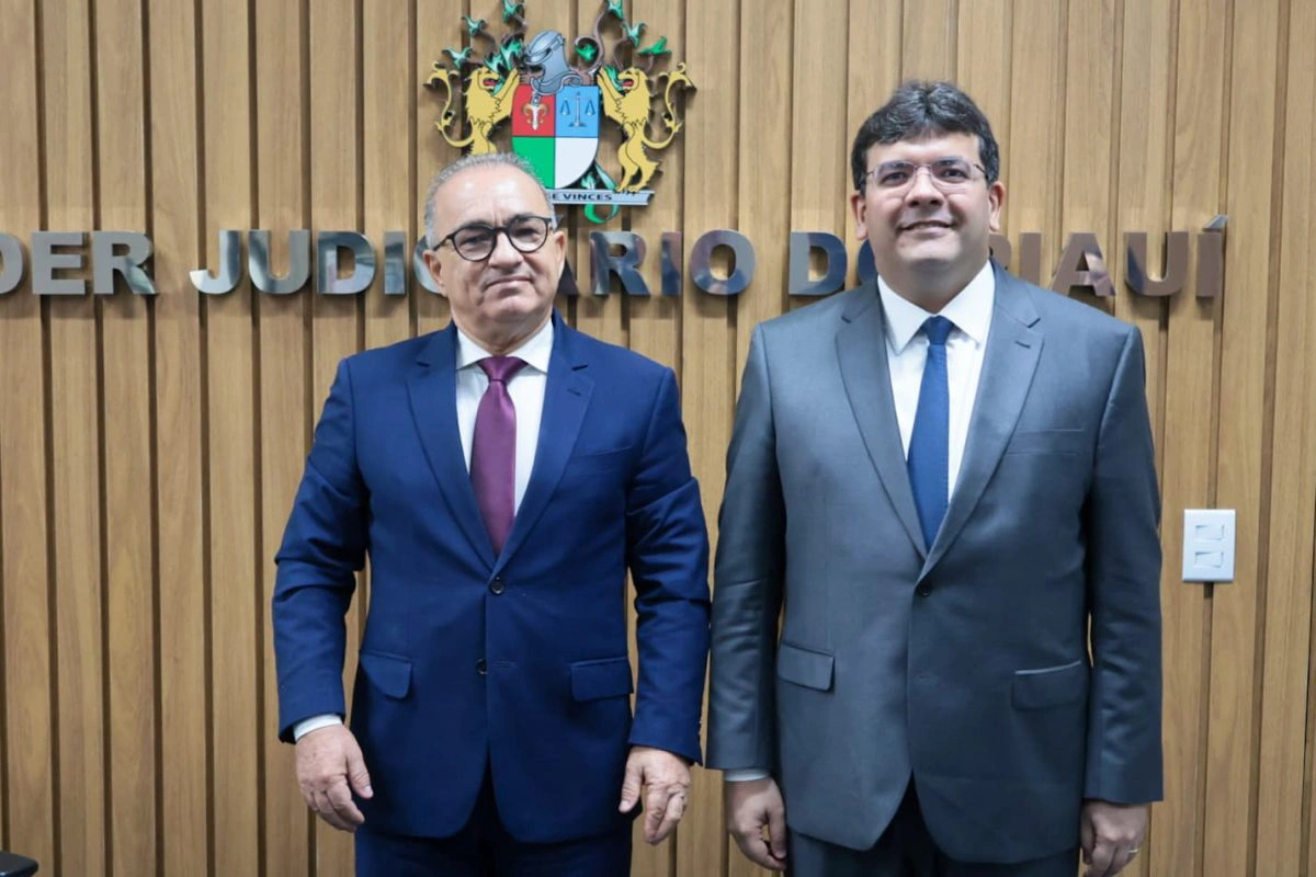 Desembargador Aderson Nogueira e o governador Rafael Fonteles