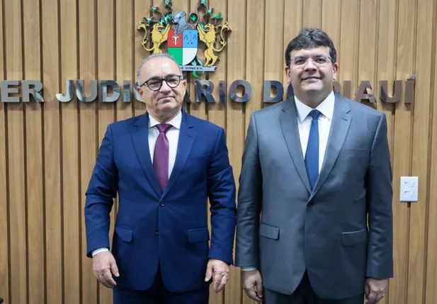 Desembargador Aderson Nogueira e o governador Rafael Fonteles